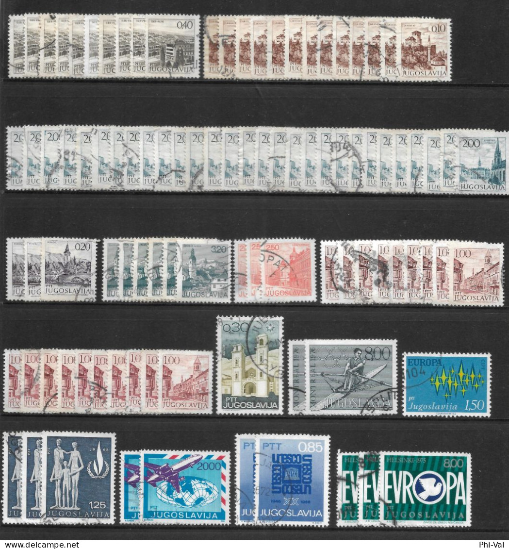(LOT365) Yugoslavia, 130 different stamps and many duplicates. 60's to 80's. F NH