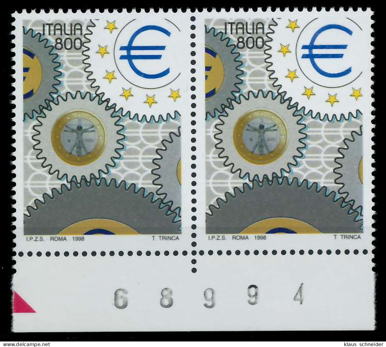 ITALIEN 1998 Nr 2603 Postfrisch WAAGR PAAR URA X61F29E - 1991-00: Mint/hinged