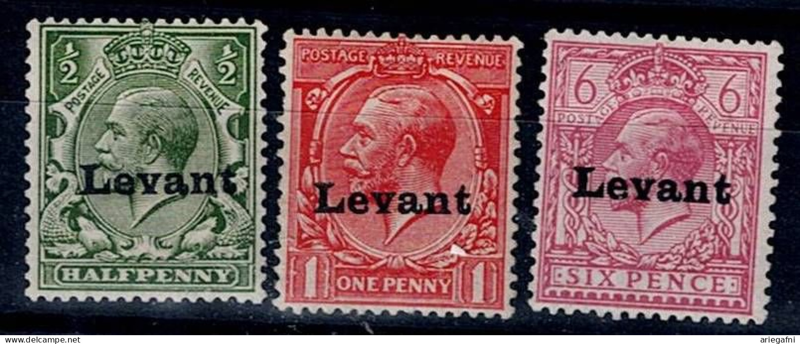 BRITISH LEVANT 1916 FELD POSTAMP IN SALONIKI KING GEORGE V MI No 1-2+6 MLH VF!! - Brits-Levant