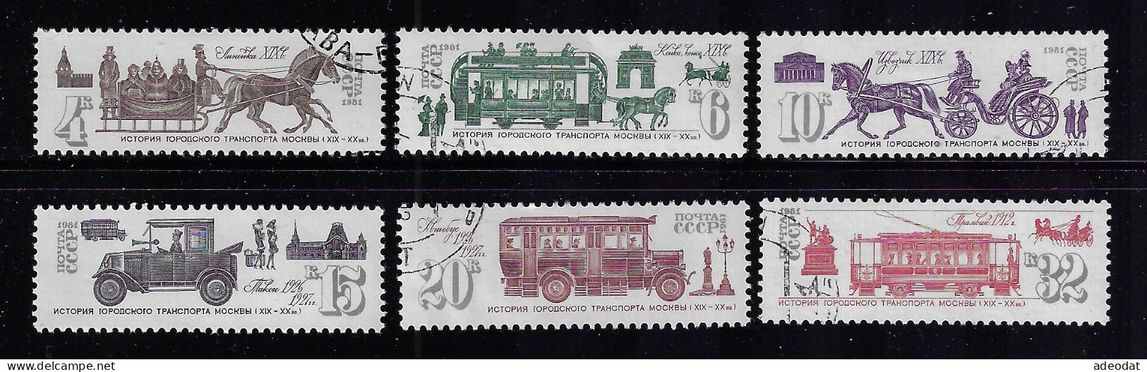 RUSSIA 1981 SCOTT #5001-5006 USED - Usados