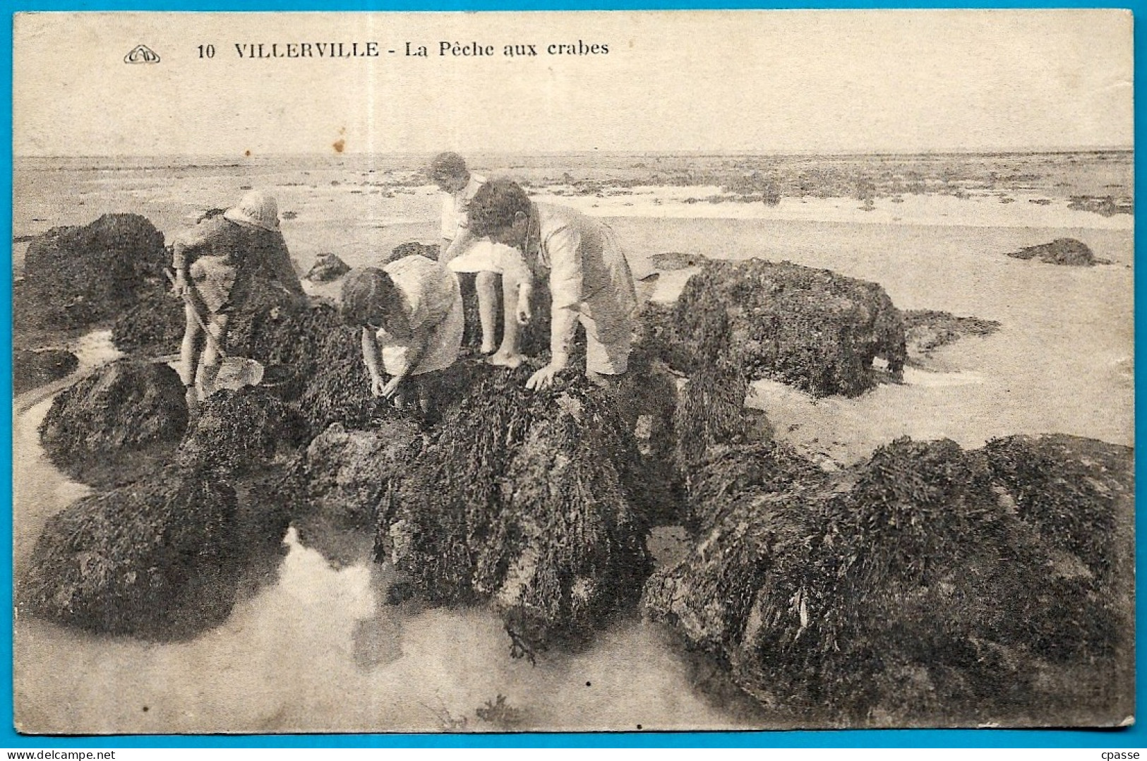 CPA 14 VILLERVILLE - La Pêche Aux Crabes - Villerville