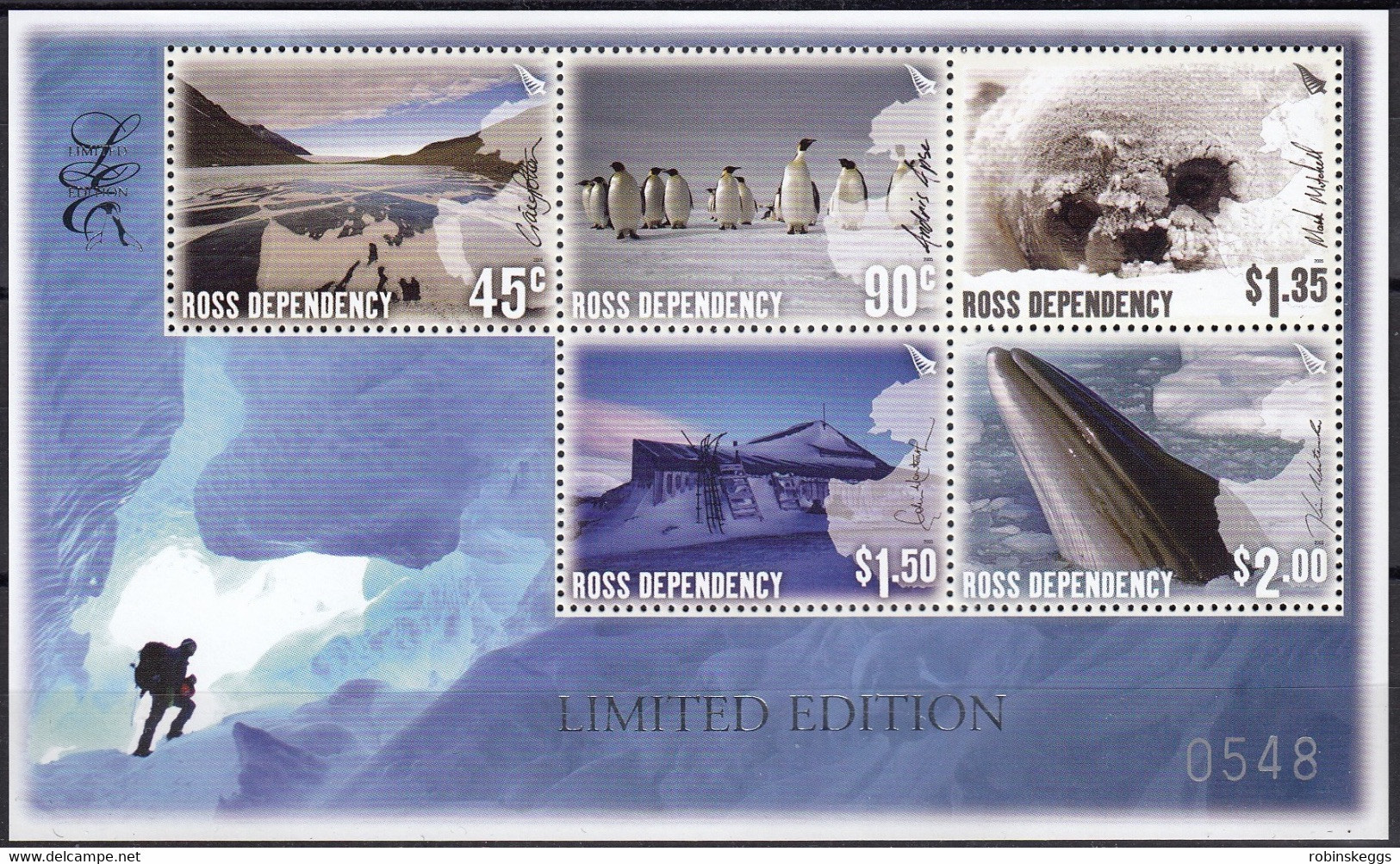 ROSS DEP. 2005 Through The Lens, Limited Edition M/S MNH - Whales