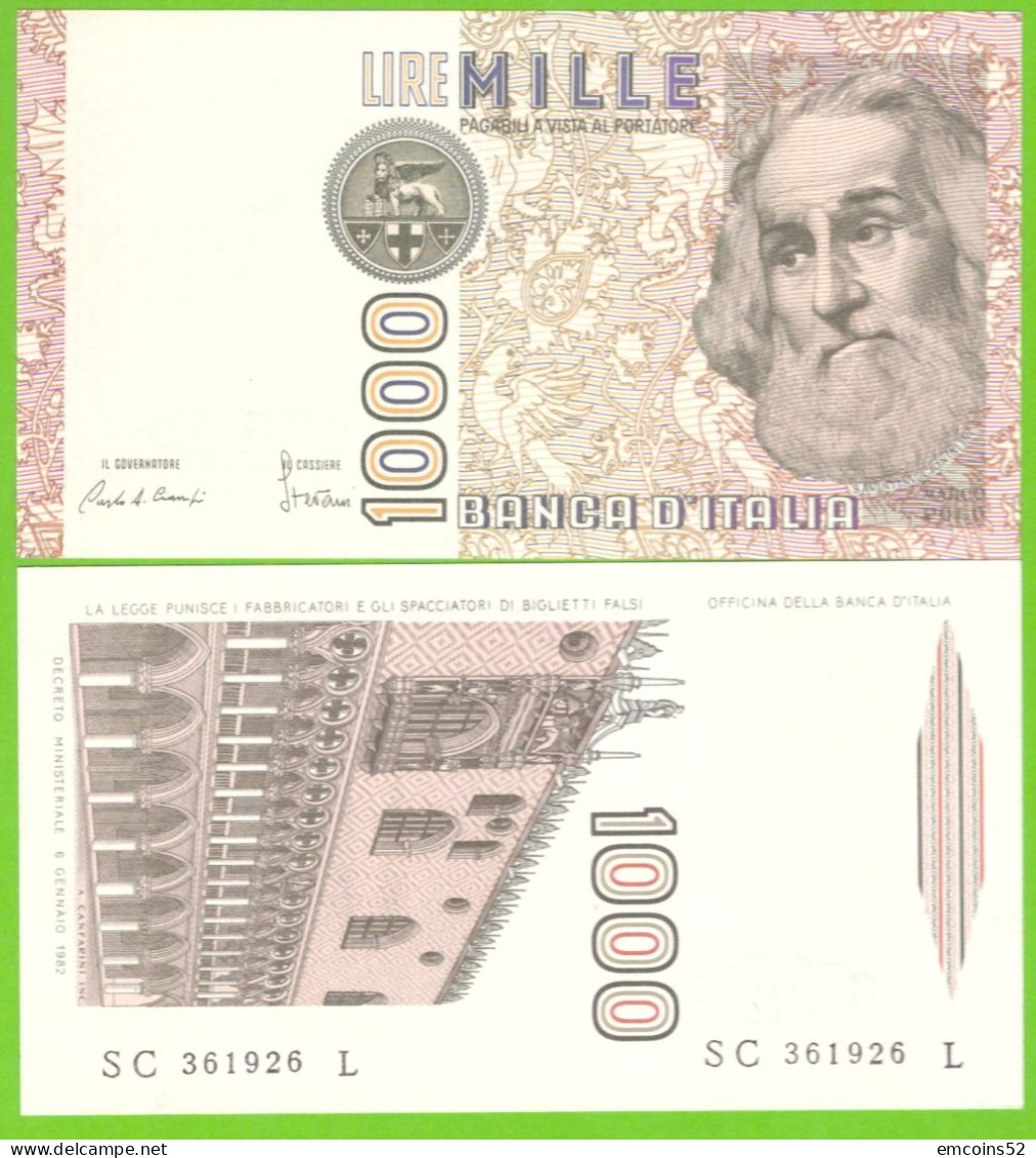 ITALY 1000 LIRE 1982 P-109a  UNC - 1.000 Lire