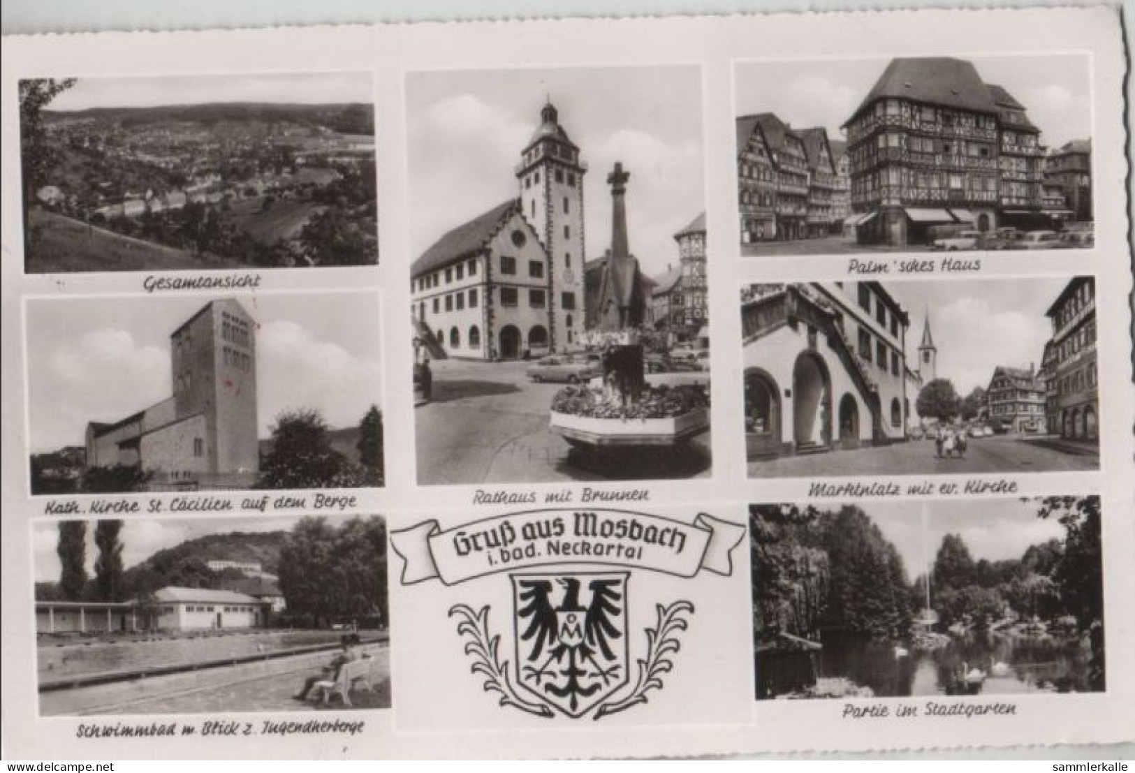 62615 - Mosbach - U.a. Rathaus Mit Brunnen - Ca. 1960 - Mosbach