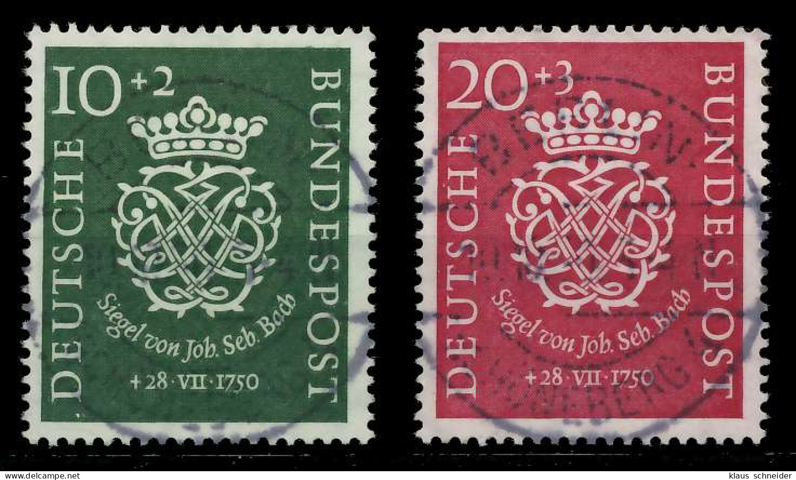 BRD BUND 1950 Nr 121-122 Zentrisch Gestempelt Gepr. X69B74E - Used Stamps