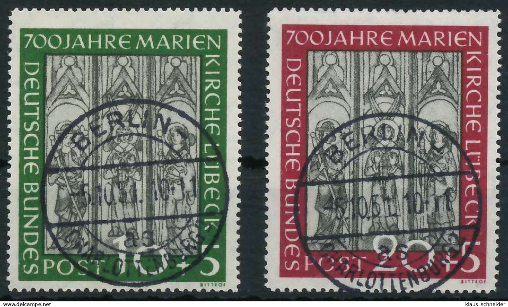 BRD BUND 1951 Nr 139-140 Zentrisch Gestempelt Gepr. X69B75A - Used Stamps