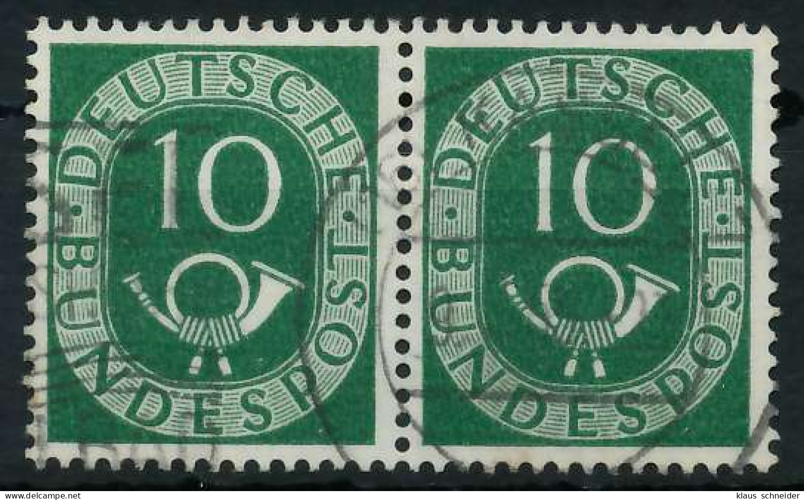 BRD BUND DS POSTHORN Nr 128 Gestempelt WAAGR PAAR X69B7EA - Used Stamps