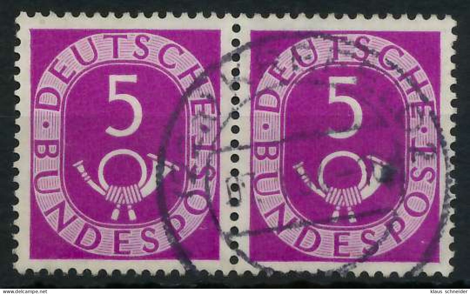 BRD BUND DS POSTHORN Nr 125 Gestempelt WAAGR PAAR X69B7F2 - Used Stamps