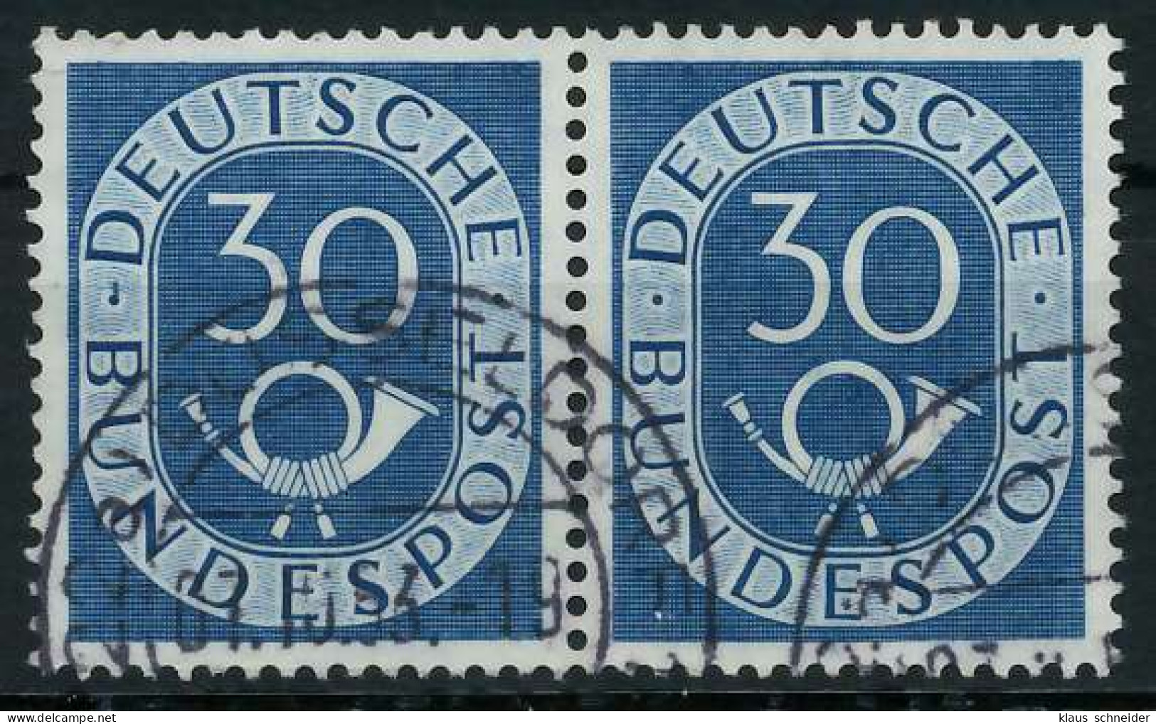 BRD BUND DS POSTHORN Nr 132 Gestempelt WAAGR PAAR X69B80E - Used Stamps