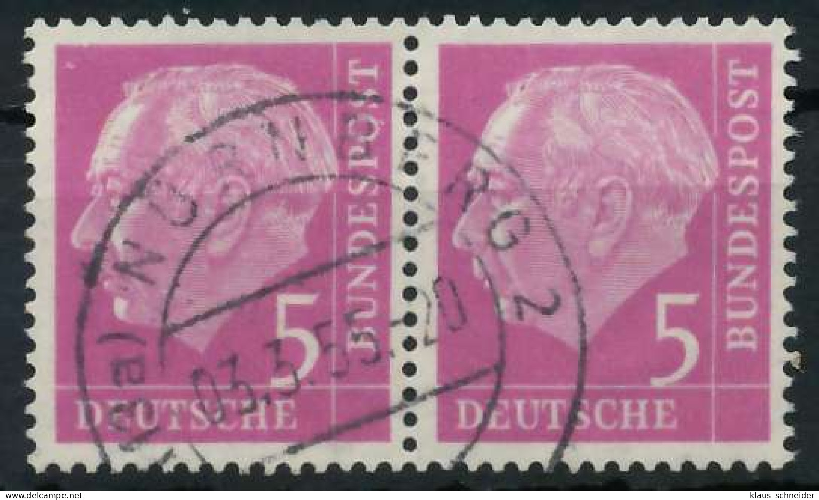 BRD BUND DS HEUSS 1 Nr 179x Zentrisch Gestempelt WAAGR PAAR X69B83E - Used Stamps