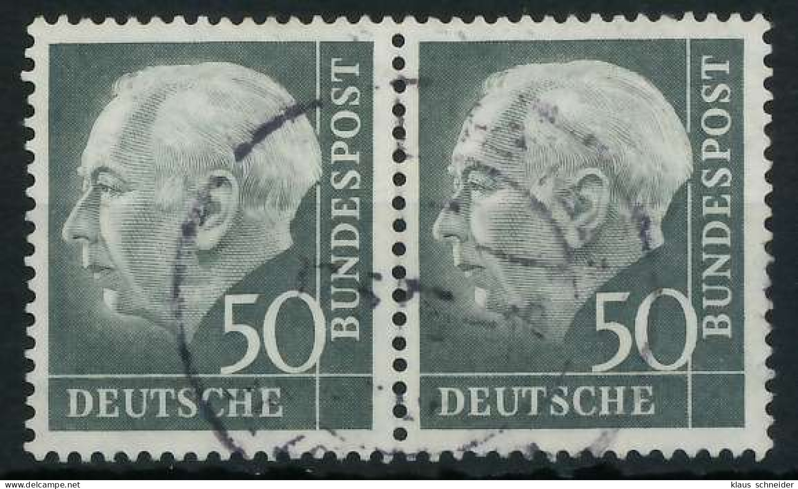 BRD BUND DS HEUSS 1 Nr 189xv Gestempelt WAAGR PAAR X69B876 - Used Stamps