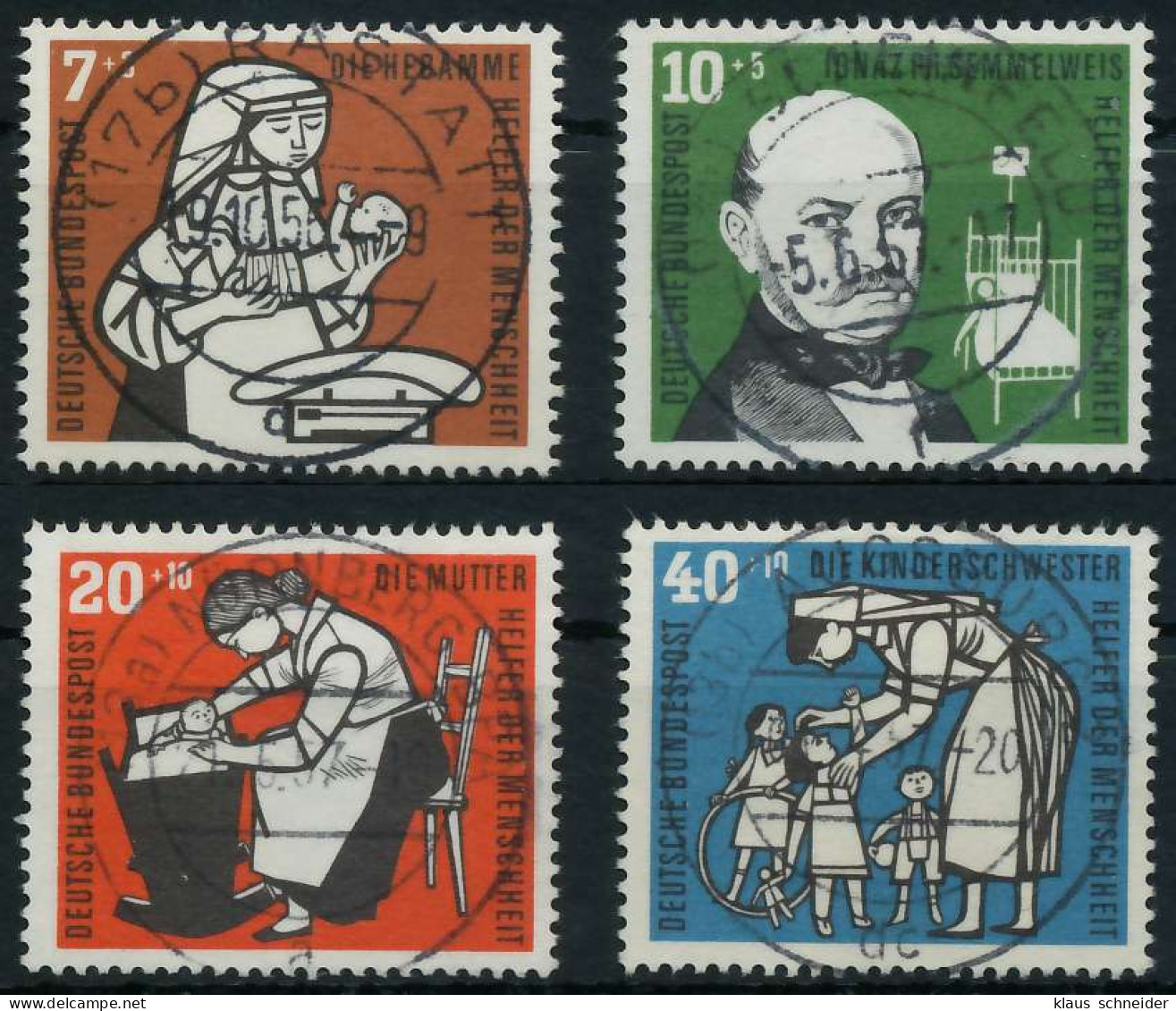 BRD BUND 1956 Nr 243-246 Zentrisch Gestempelt X69B942 - Used Stamps