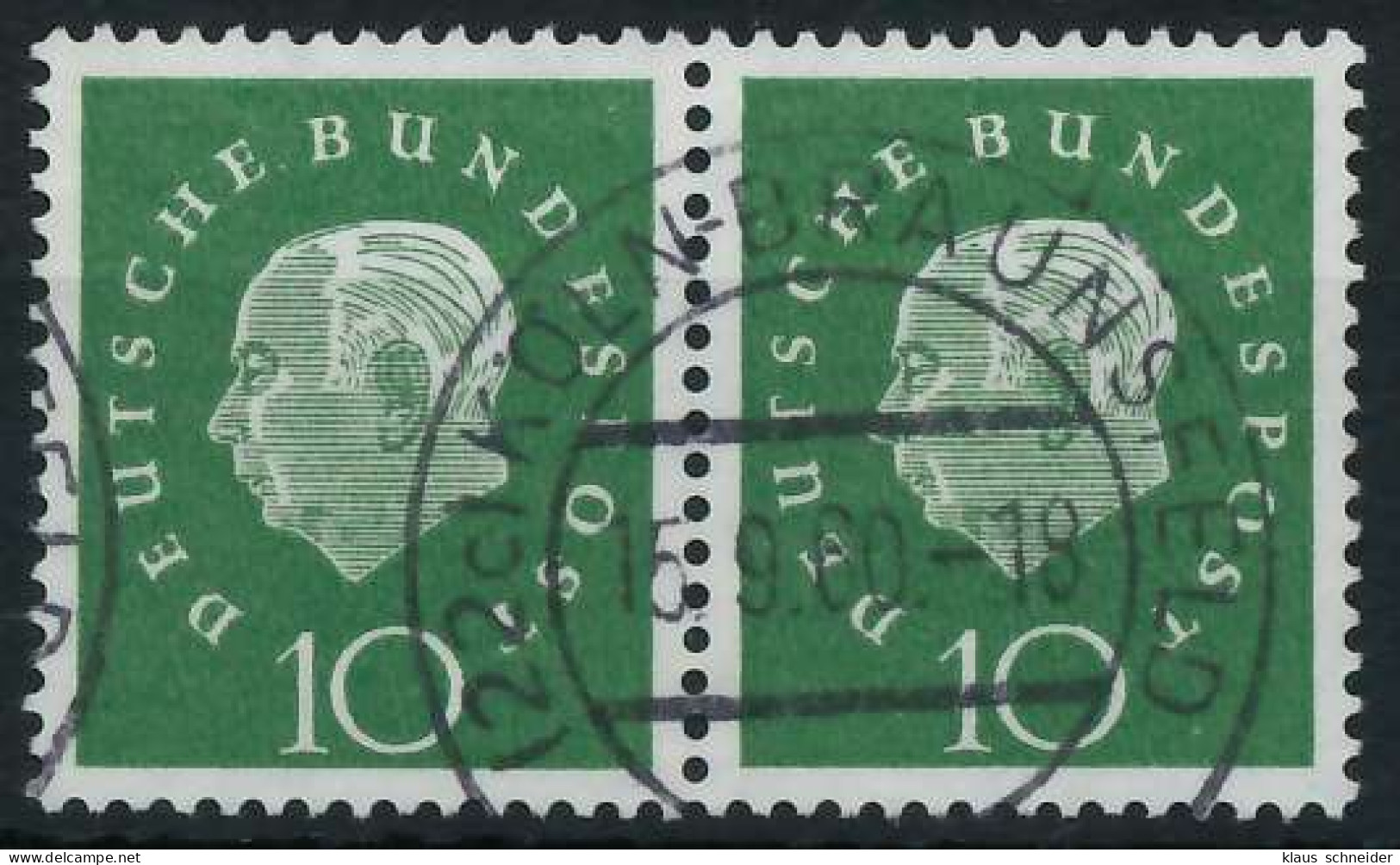 BRD BUND DS HEUSS 3 Nr 303 Zentrisch Gestempelt WAAGR PAAR X69B9FE - Used Stamps