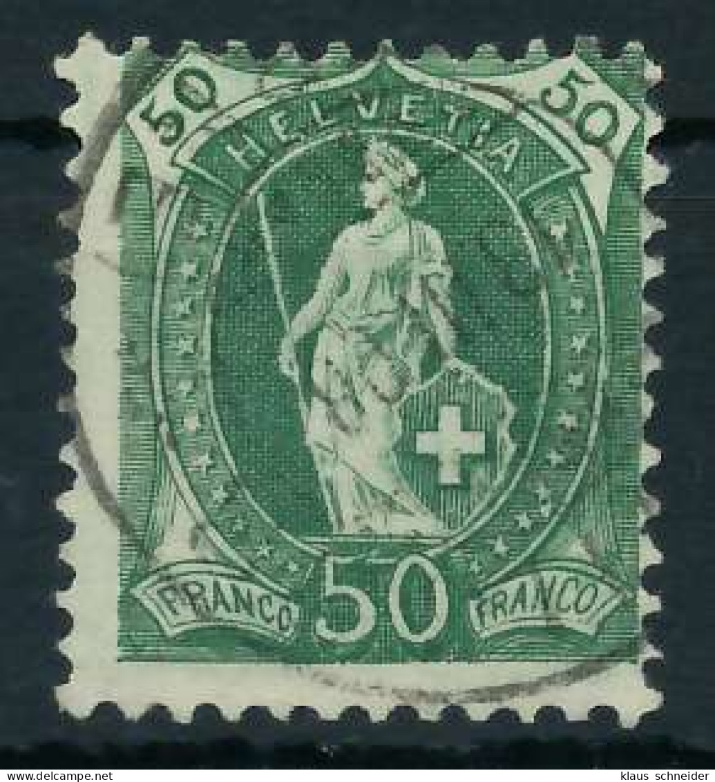 SCHWEIZ STEHENDE HELVETIA Nr 78D Gestempelt X6AA6F6 - Used Stamps