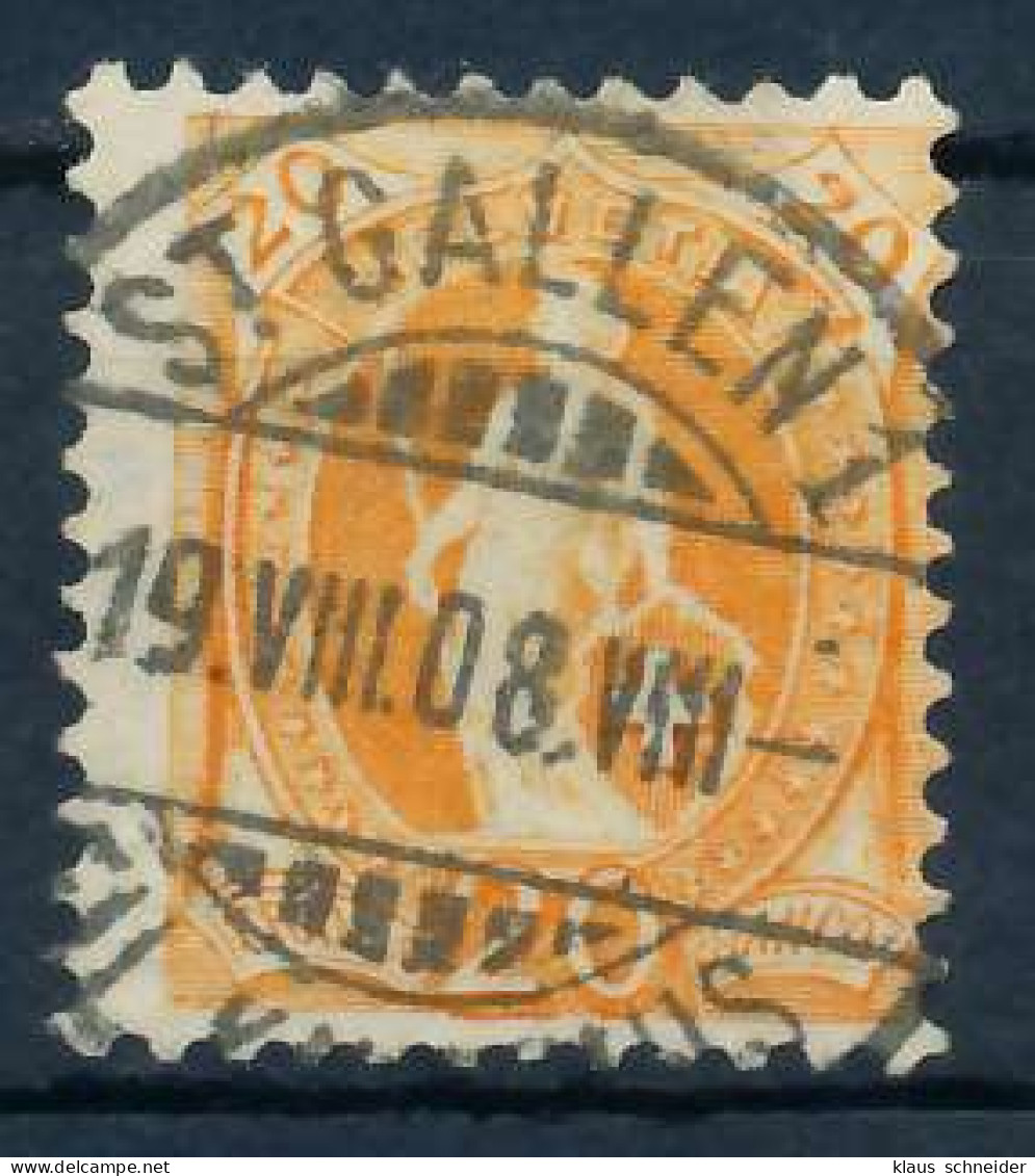 SCHWEIZ STEHENDE HELVETIA Nr 88Da Zentrisch Gestempelt X6AA722 - Used Stamps