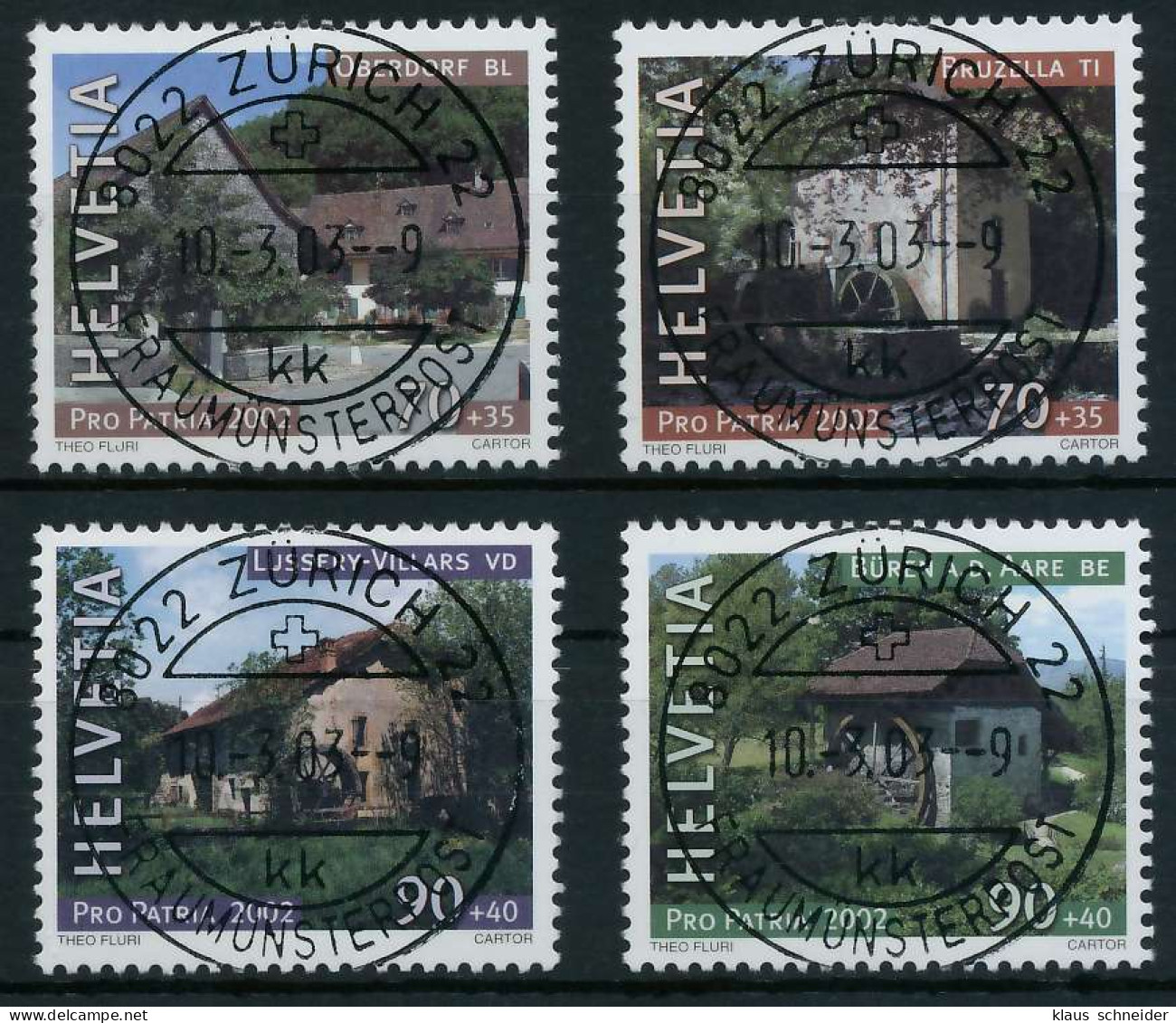 SCHWEIZ PRO PATRIA Nr 1790-1793 Zentrisch Gestempelt X6B607E - Used Stamps