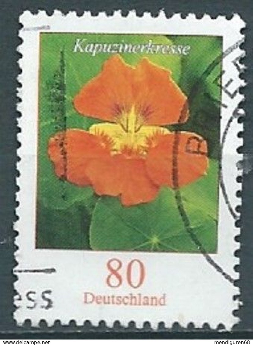 ALLEMAGNE ALEMANIA GERMANY DEUTSCHLAND BUND 2019 BLUMEN FLOWERS: NASTURTIUM USED MI 3469 YT 3247 SN 3104 SG Y3330a - Gebruikt