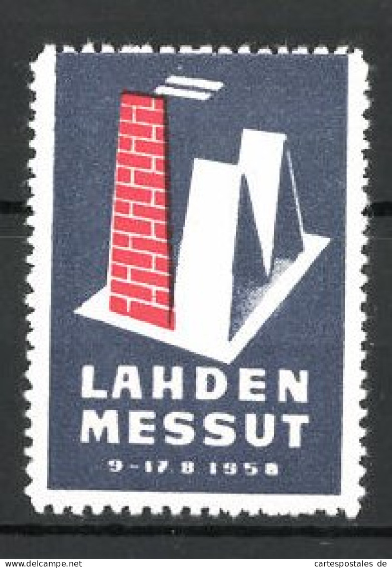 Reklamemarke Lahden, Messut 1958, Messelogo  - Erinofilia