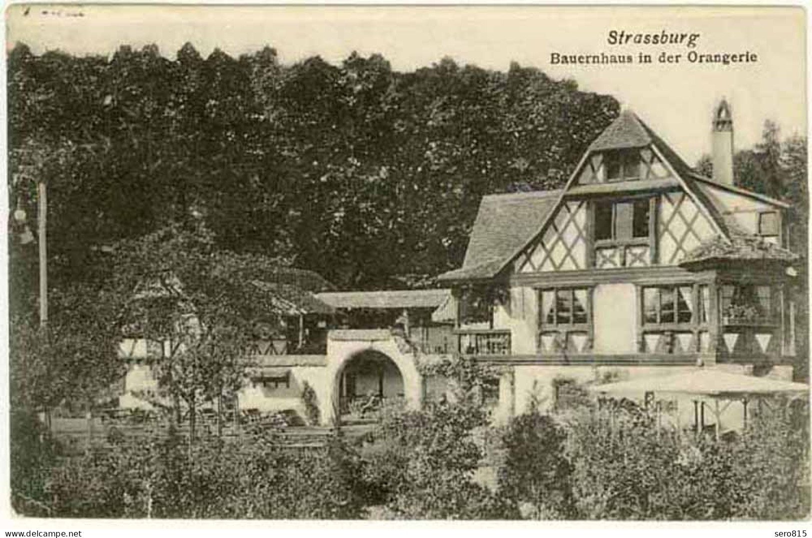 AK Strassburg Bauernhaus In Der Orangerie   (1229 - Elsass