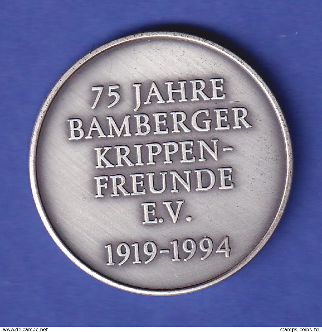 Silber-Medaille 75 Jahre Bamberger Krippenfreunde E.V. 1994 - Autres & Non Classés
