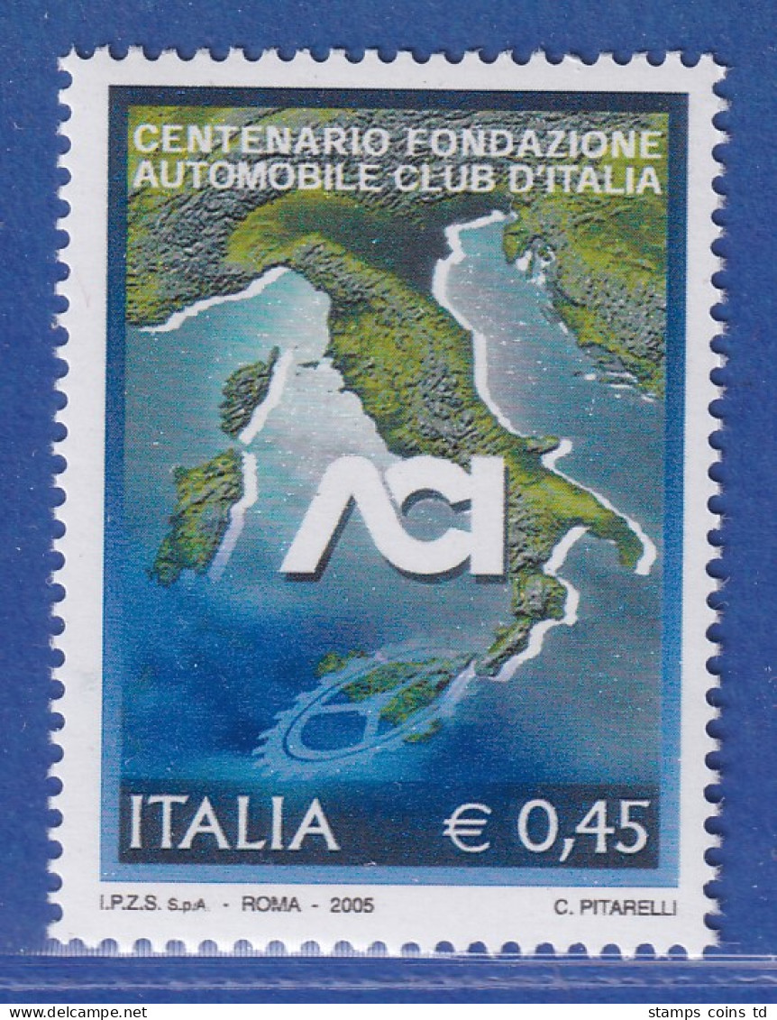 Italien 2005 100 Jahre Automobilklub Von Italien  Mi.-Nr. 3013 **  - Non Classés