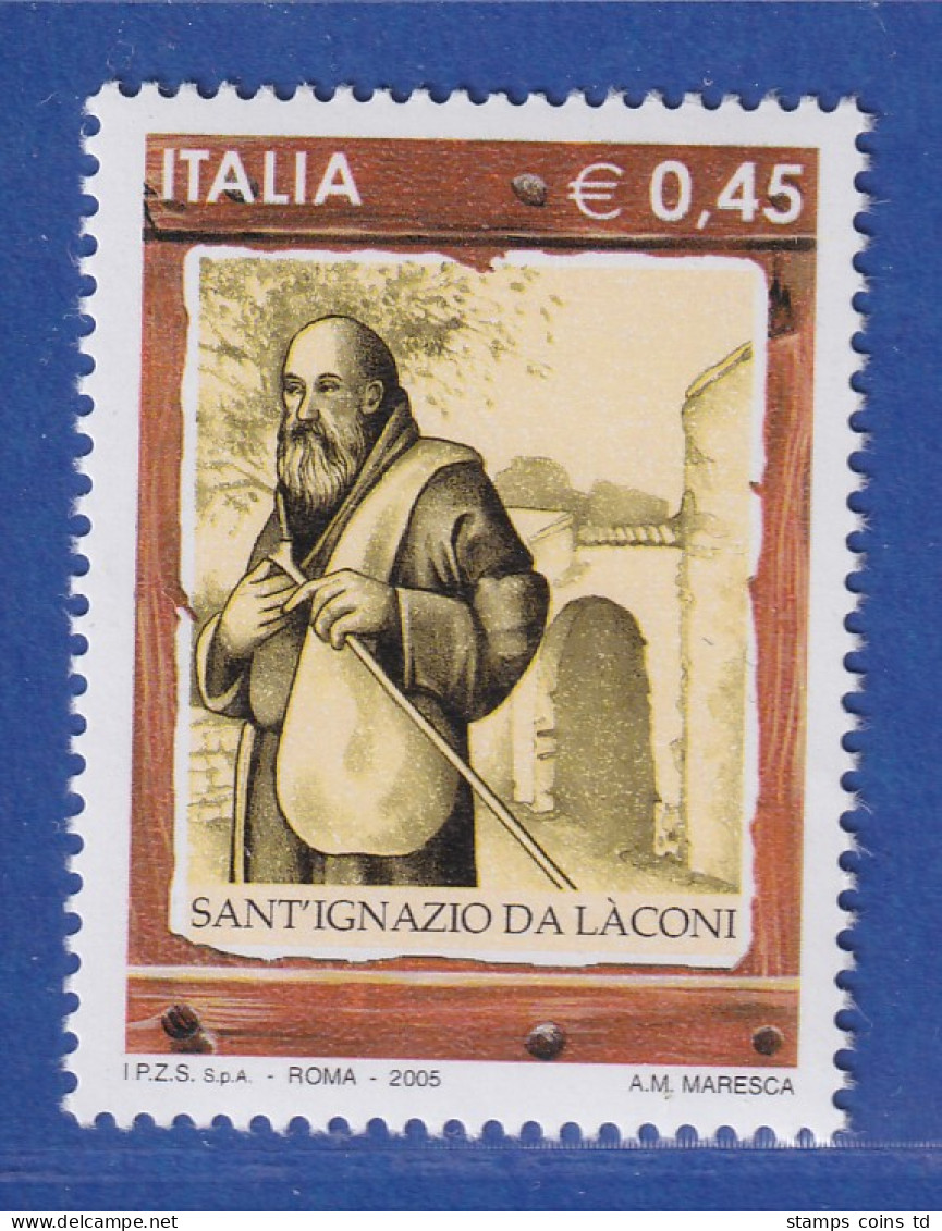 Italien 2005 Hl. Ignatius Von Làconi, Kapuzinermönch  Mi.-Nr. 3033 **  - Non Classés