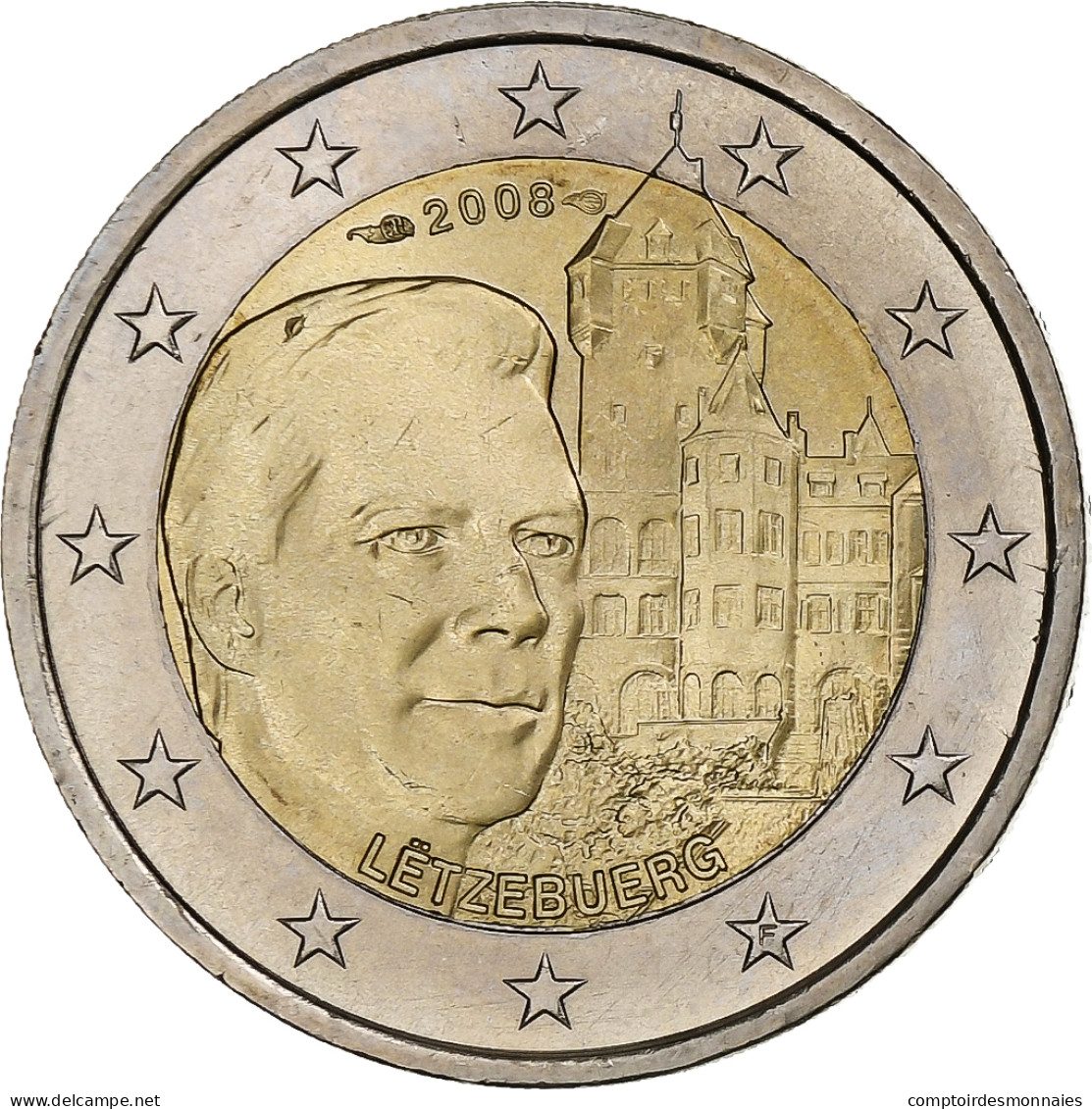 Luxembourg, Henri, 2 Euro, 2008, Paris, SPL, Bimétallique, KM:96 - Luxemburg