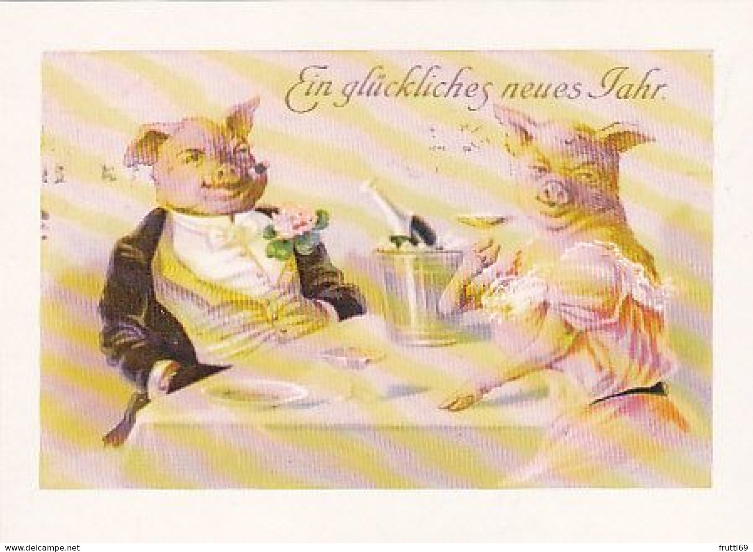 AK 210496 NEW YEAR / NEUJAHR - Neujahrskarte Um 1910 - MODERN PREPRODUCTION CARD - Nieuwjaar