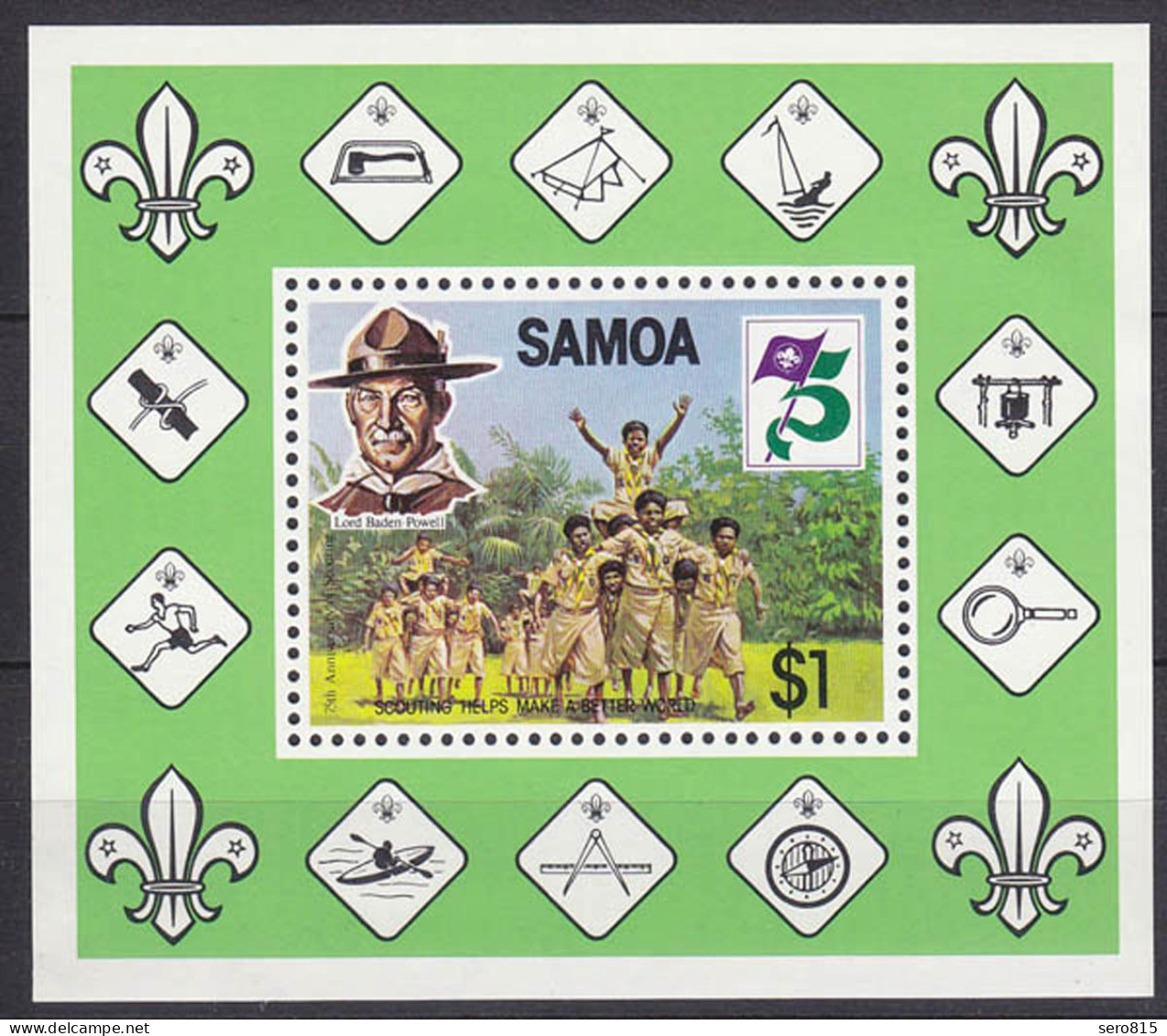 Samoa Pfadfinder SCOUTS  Block 1982 **    (5269 - Sonstige & Ohne Zuordnung