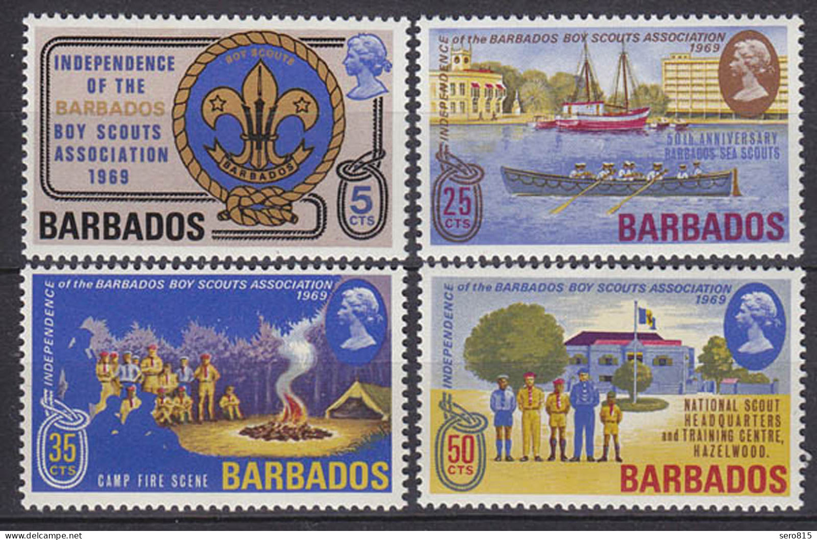 Barbados  Pfadfinder SCOUTS Satz SET 1969  **   (5295 - Other & Unclassified