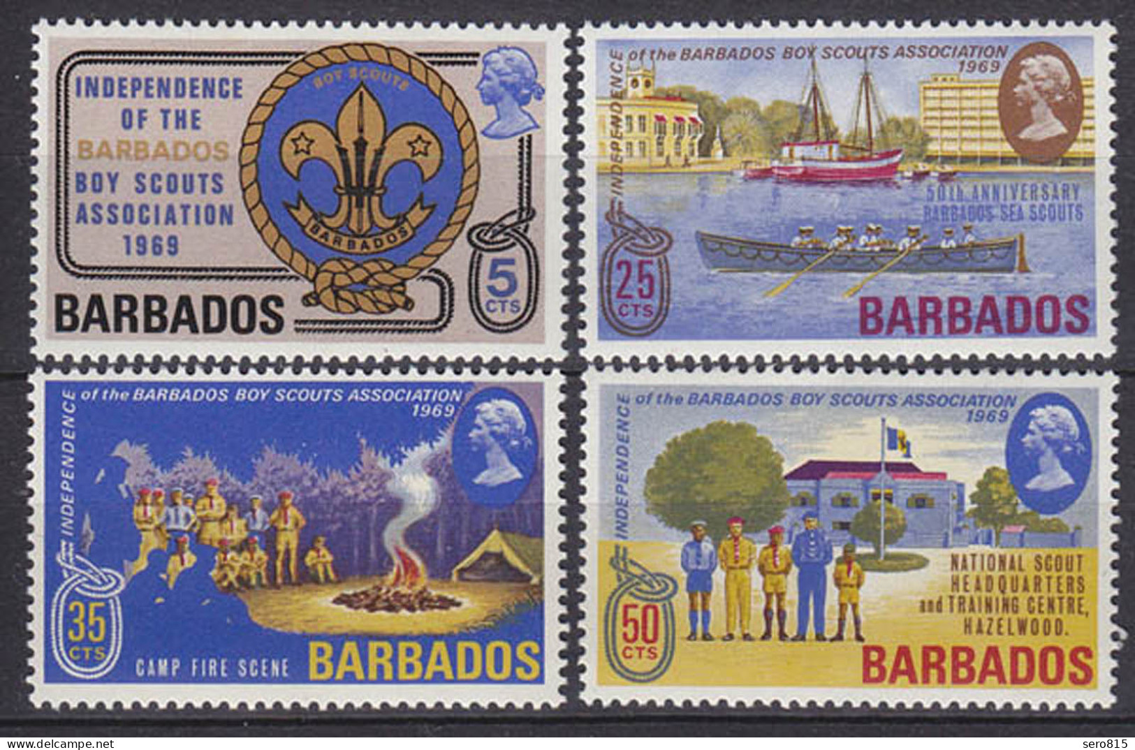 Barbados  Pfadfinder SCOUTS Satz SET 1969  **   (5295 - Autres & Non Classés