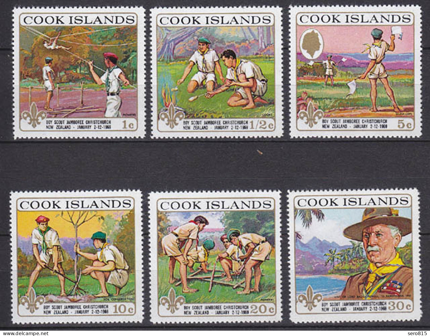 COOK ISLANDS Pfadfinder SCOUTS Satz SET 1969  **   (5304 - Autres & Non Classés