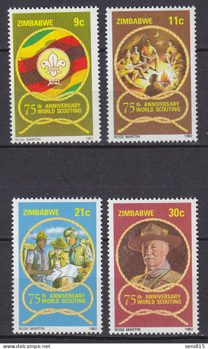 Simbabwe Zimbabwe Pfadfinder SCOUTS Satz SET ** MNH   (5318 - Other & Unclassified