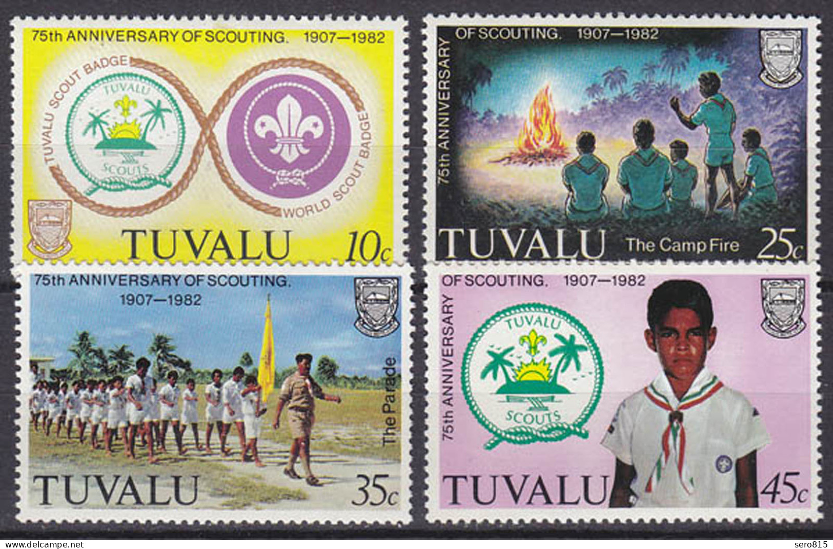 TUVALU Pfadfinder SCOUTS Satz SET 1982 ** MNH  (5335 - Sonstige & Ohne Zuordnung