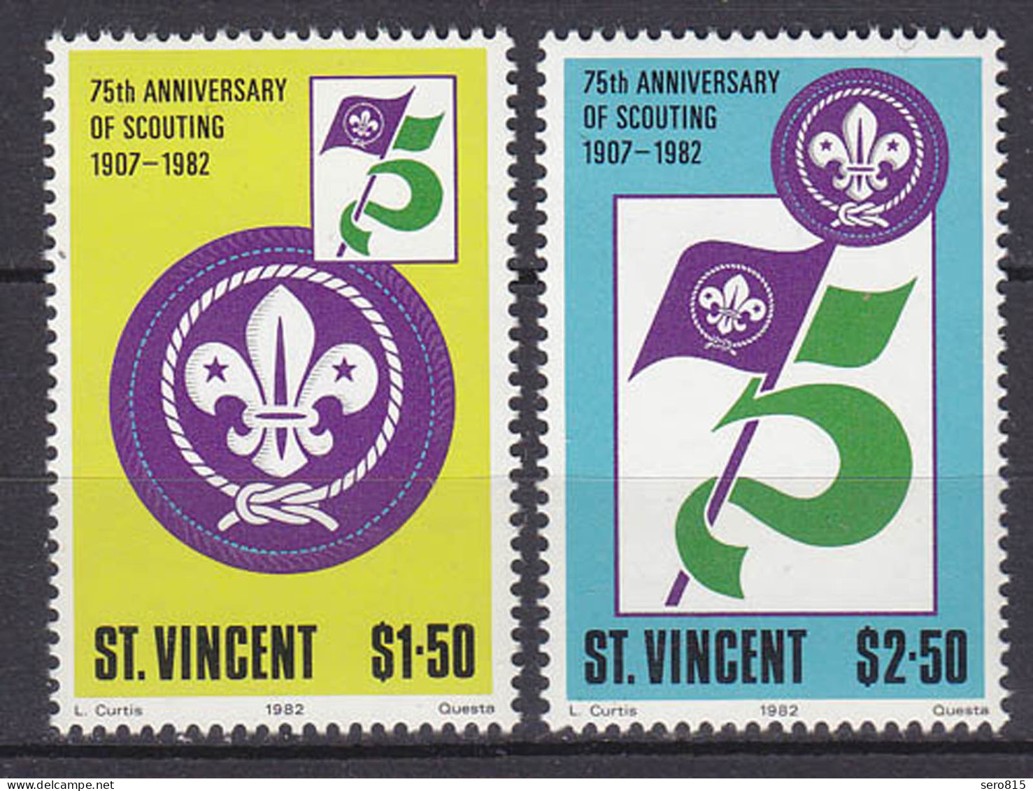 ST VINCENT Pfadfinder SCOUTS Satz SET 1982 **  (5328 - Sonstige & Ohne Zuordnung