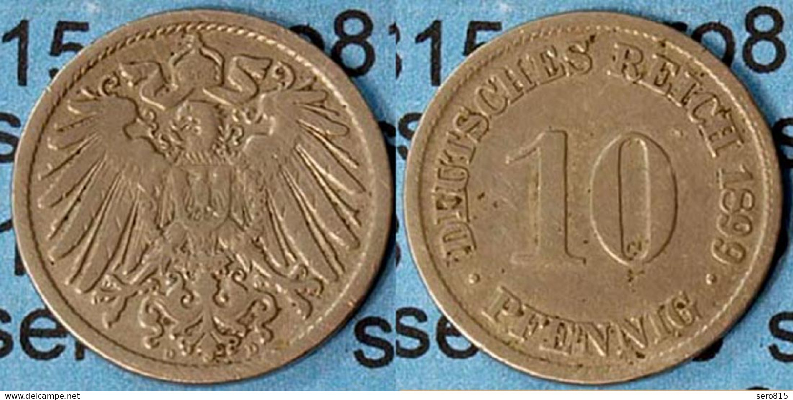 10 Pfennig Kaiserreich EMPIRE 1899 D Jäger 13 (7094 - 10 Pfennig