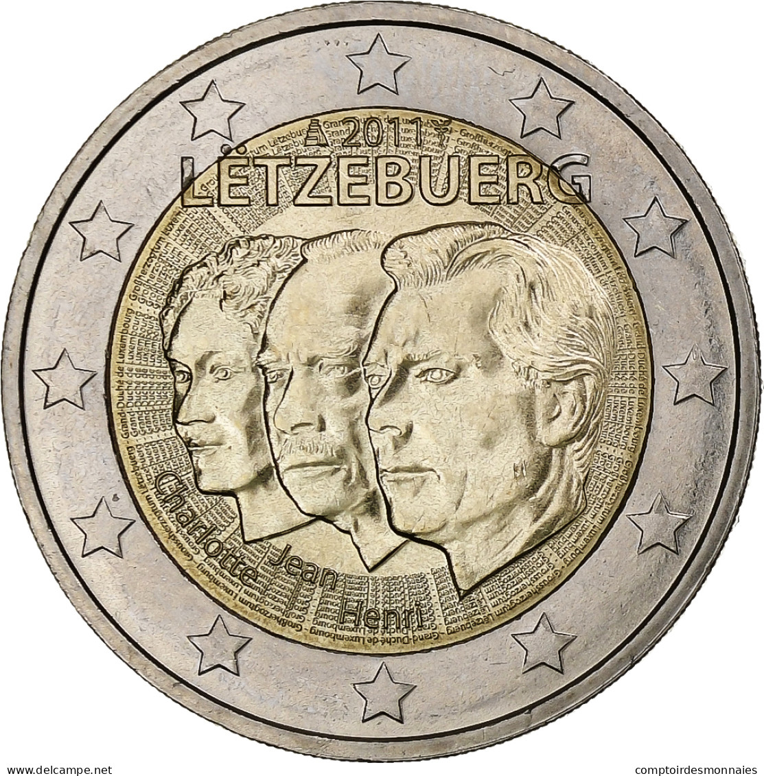 Luxembourg, Henri, 2 Euro, 2011, Utrecht, SPL, Bimétallique, KM:116 - Luxembourg