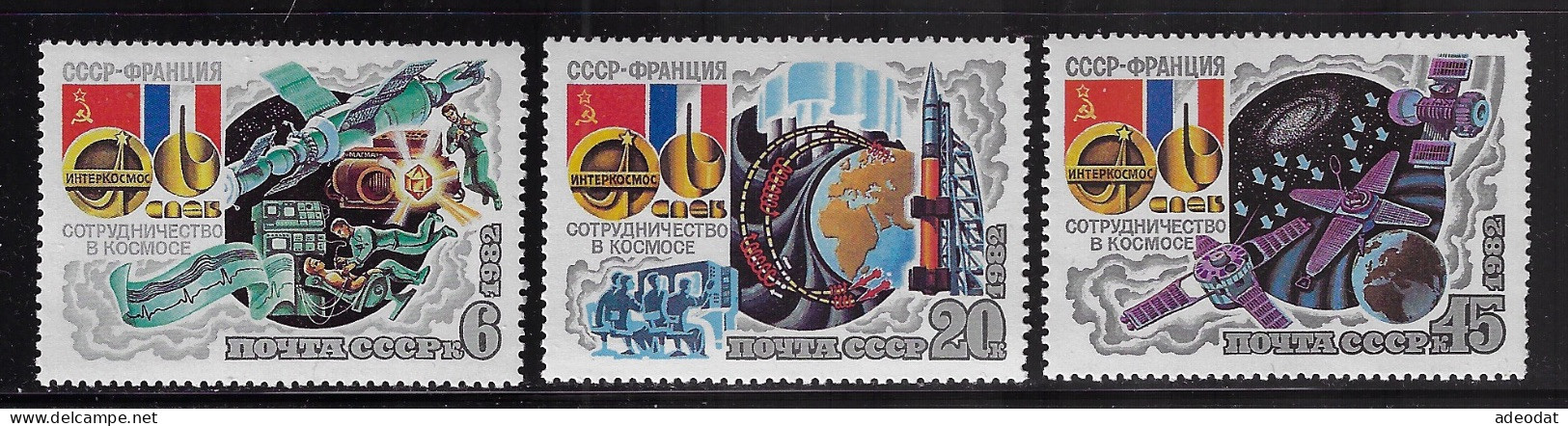 RUSSIA 1982 SCOTT #5059-5061  MH - Neufs