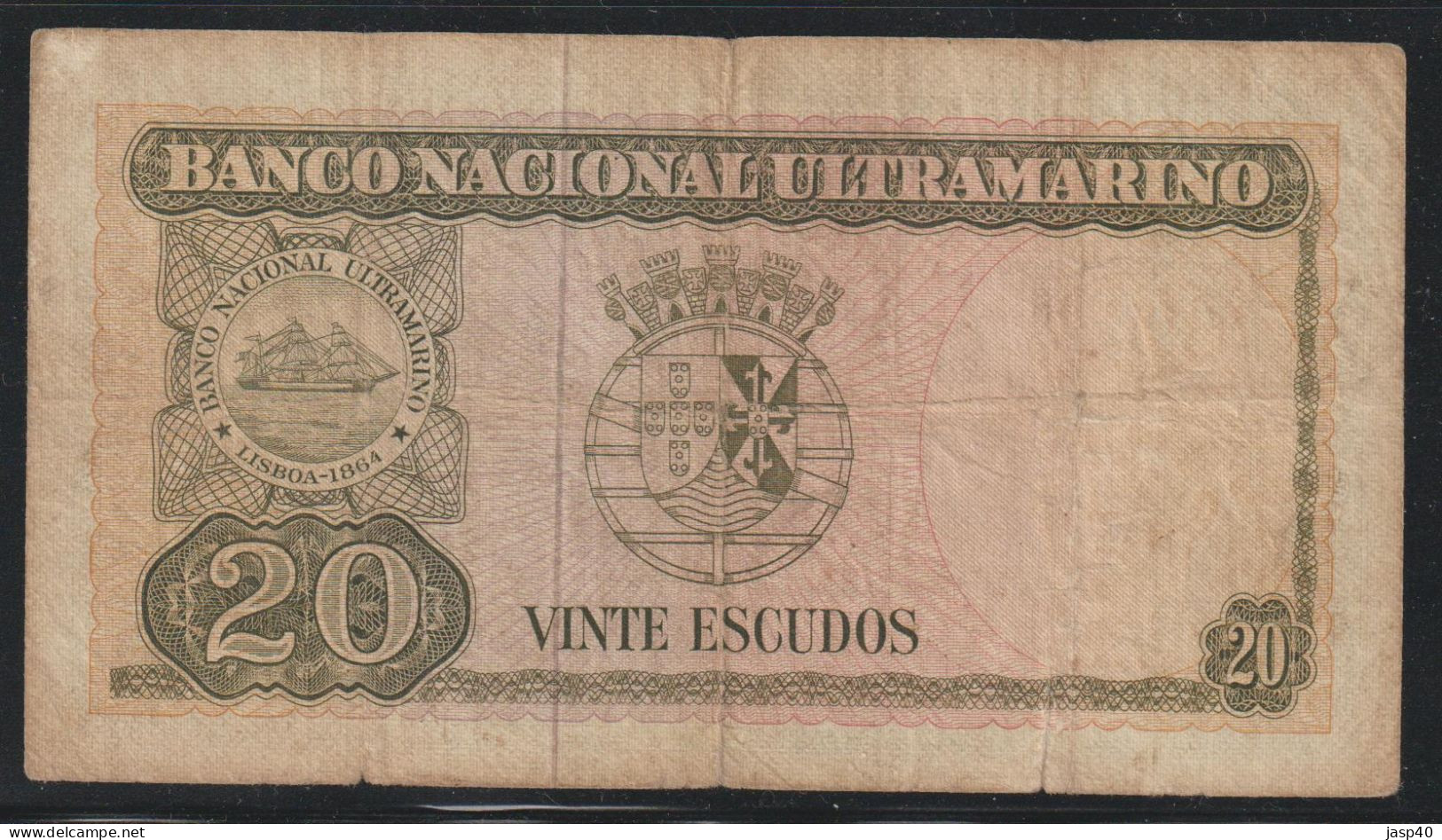 TIMOR - NOTA DE 20 ESCUDOS  DE 1967 - BC - Timor