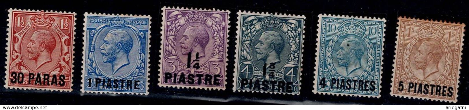 BRITISH LEVANT 1913 KING GEORGE V MI No 39-44 MLH VF!! - Levante Britannico