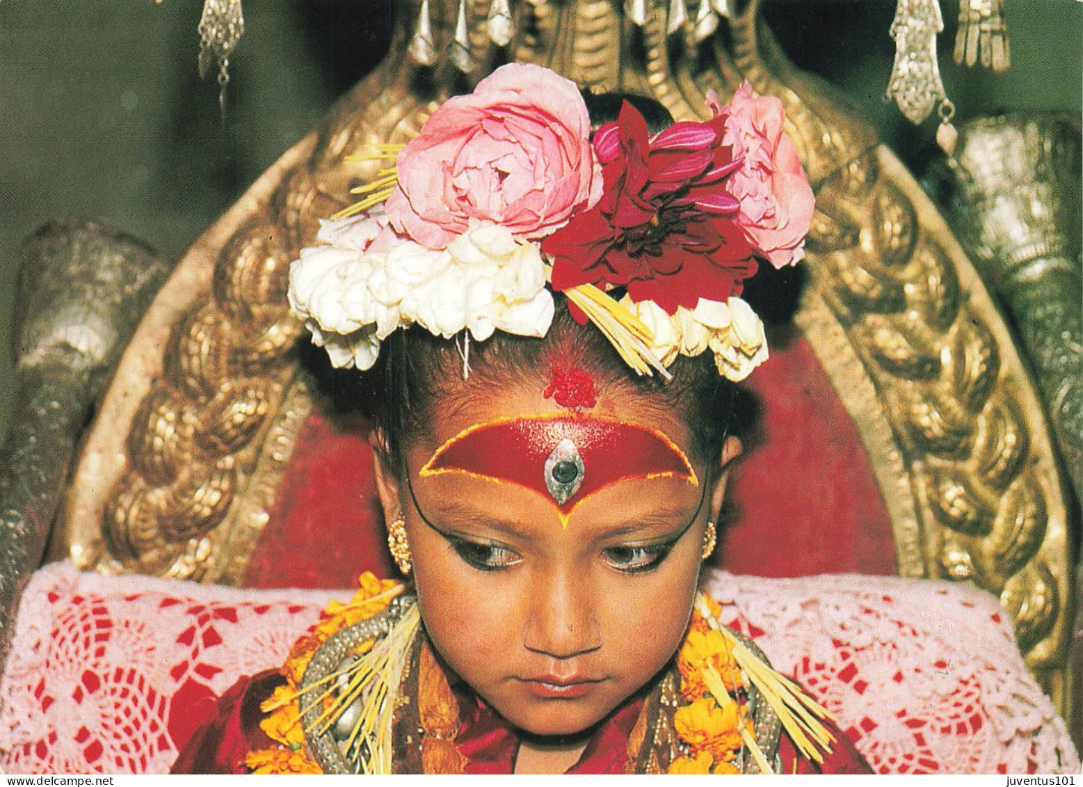 CPSM Croyance Des Hindouistes Népalais-La Kumari-Timbre-RARE      L2794 - Nepal