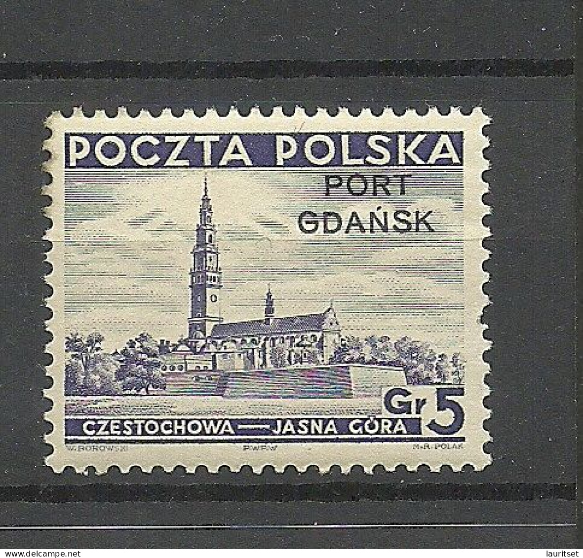 Port Gdansk Poland Danzig 1937 Michel 32 MNH - Port Gdansk