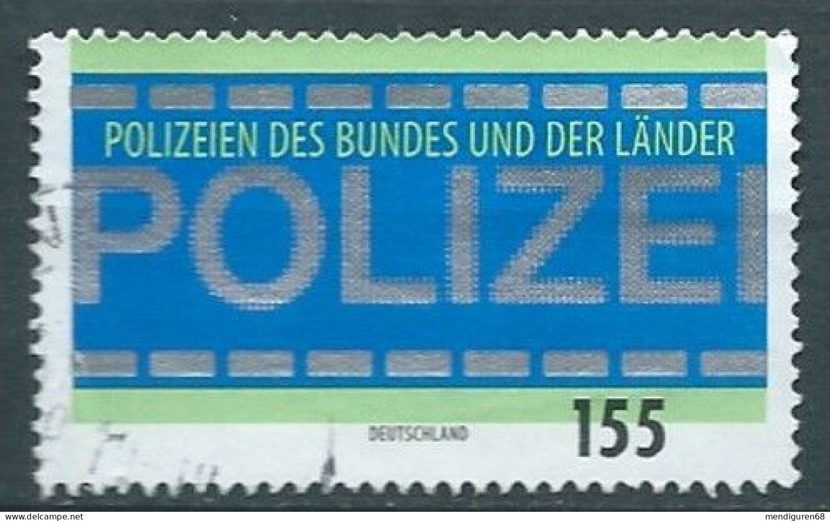 ALLEMAGNE ALEMANIA GERMANY DEUTSCHLAND BUND 2019 TRIBUTE TO FEDERAL AND STATE POLICE USED MI 3480 YT 3261 SN 3120 SG 426 - Gebraucht