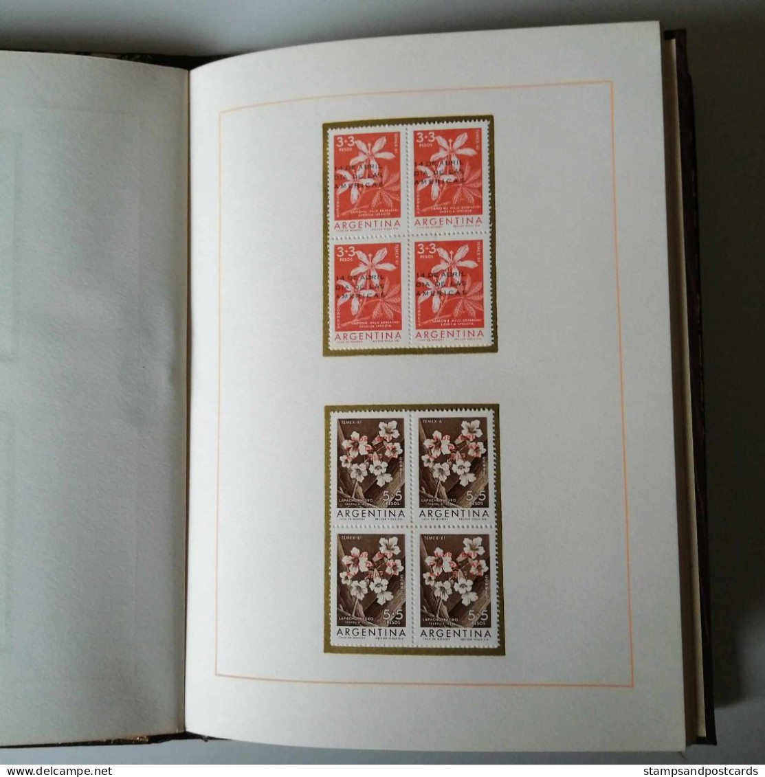 Argentina Flowers Temex 1961 Official Book With Imperforated Color Proofs + Overprints Argentine Livre Preuves Fleurs - Neufs