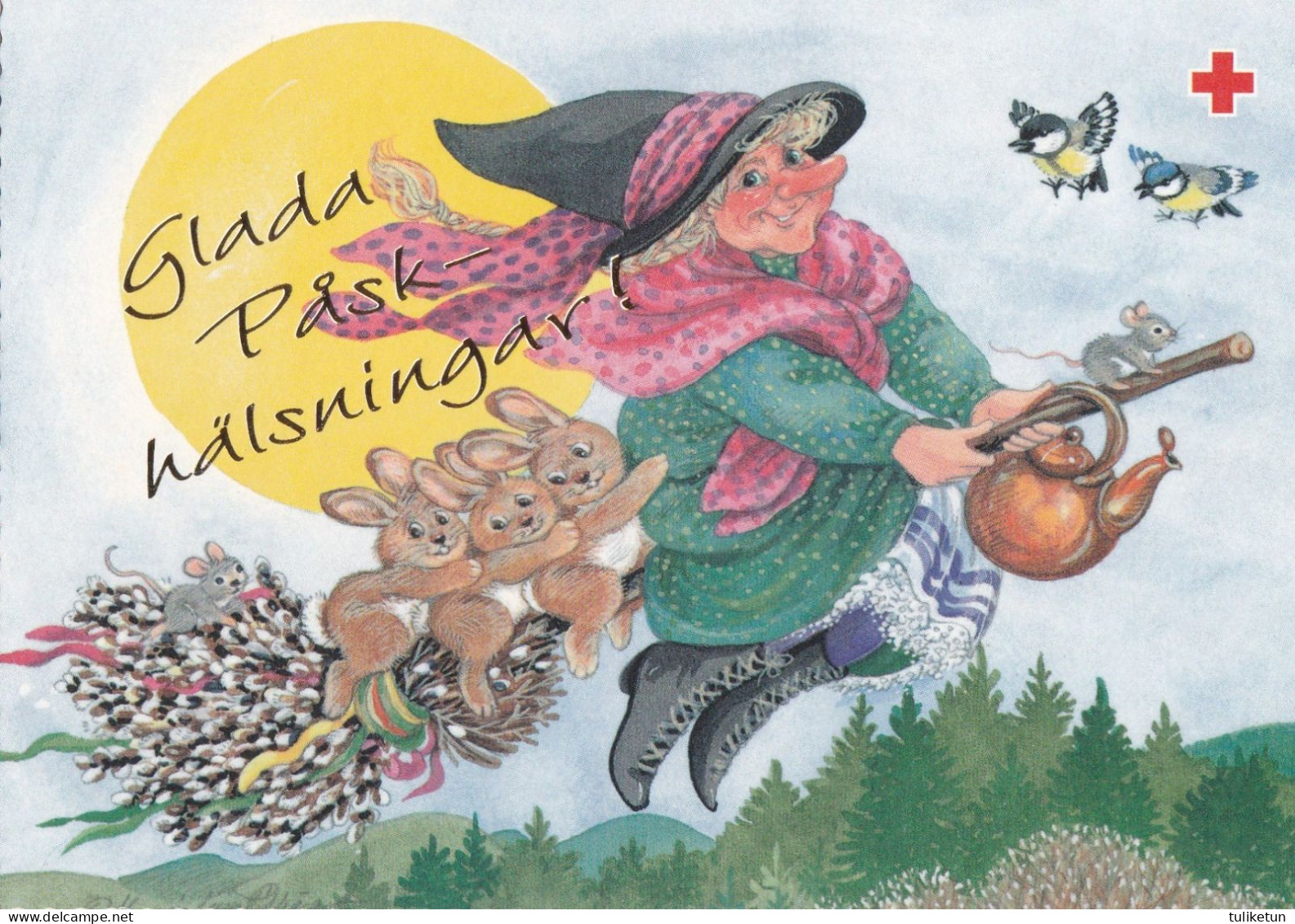 Postal Stationery - Flowers - Easter Witch - Rabbits Hares - Red Cross 1998 - Suomi Finland - Postage Paid - Entiers Postaux
