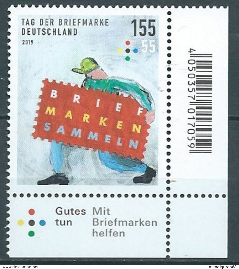 ALLEMAGNE ALEMANIA GERMANY DEUTSCHLAND BUND 2019 PHILATELIE UND POSTGESCHICHTE STAMP DAY MI 3491 YT 3269 SN B1160 SG 427 - Nuevos