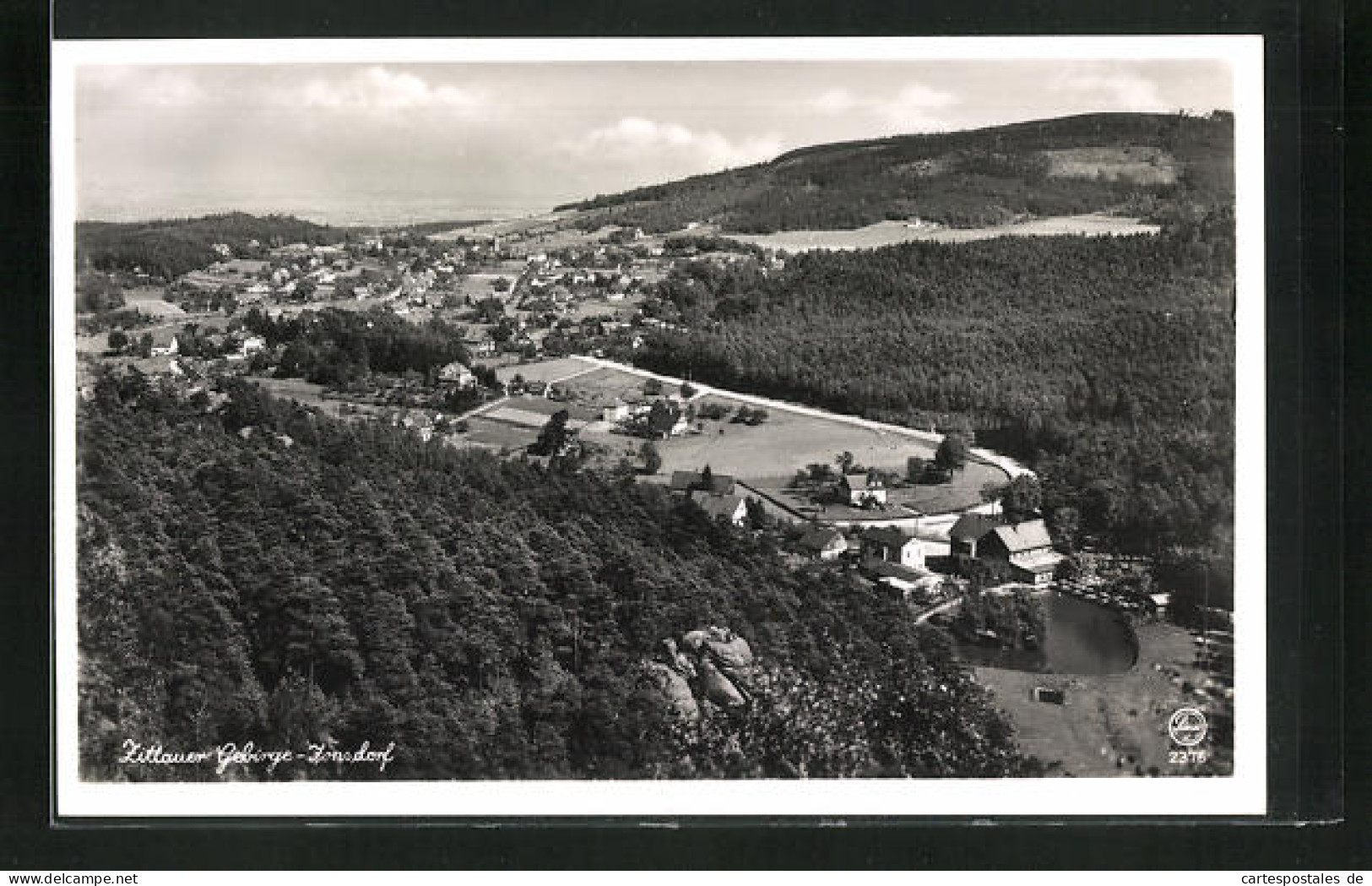 AK Jonsdorf / Zittauer Gebirge, Blick Vom Nonnenfelsen Auf Den Kurort  - Zittau