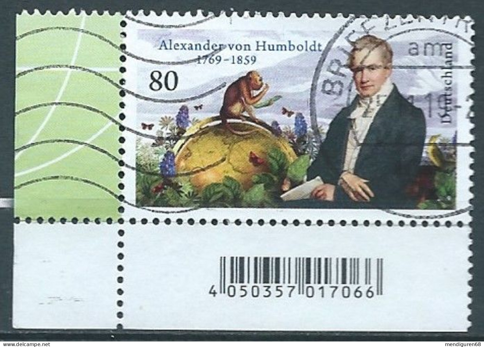 ALLEMAGNE ALEMANIA GERMANY DEUTSCHLAND BUND 2019 250. GEBURTSTAG ALEXANDER VON HUMBOLDT MI 3492 YT 3271 SN 3123 SG 4269 - Gebraucht