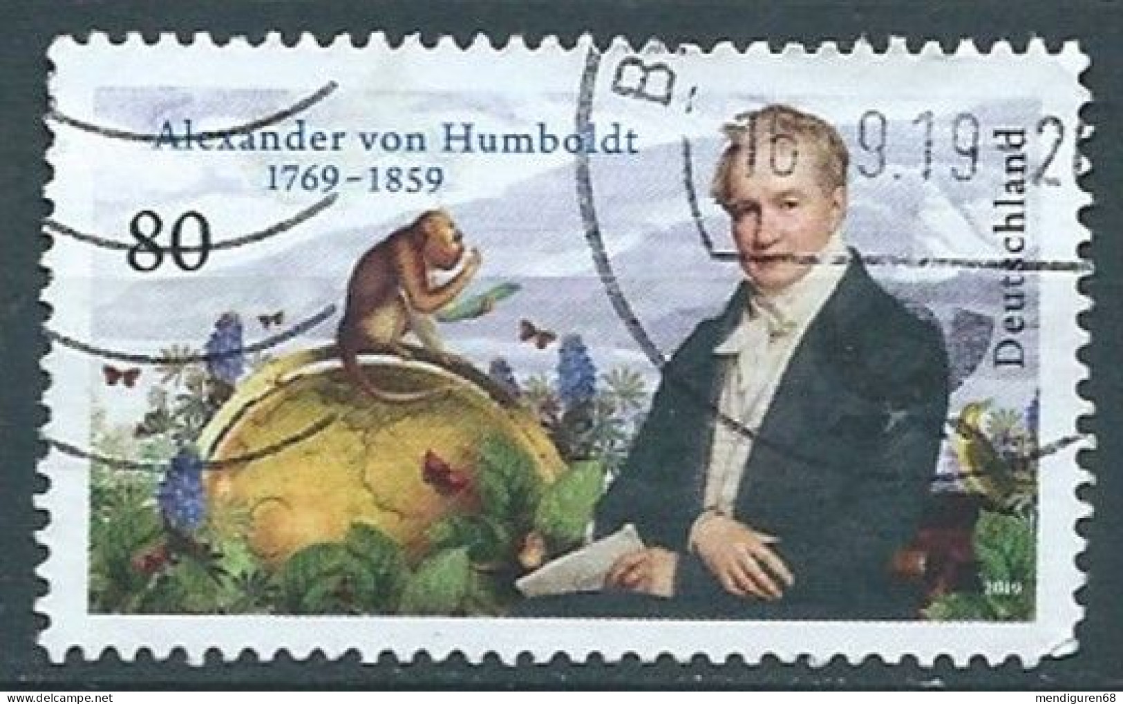 ALLEMAGNE ALEMANIA GERMANY DEUTSCHLAND BUND 2019 250. GEBURTSTAG ALEXANDER VON HUMBOLDT MI 3492 YT 3271 SN 3123 SG 4269 - Gebraucht