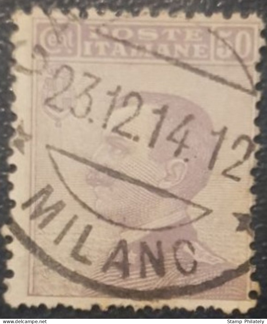 Italy King Victor 50C Used Postmark Stamp Milan Cancel - Gebraucht